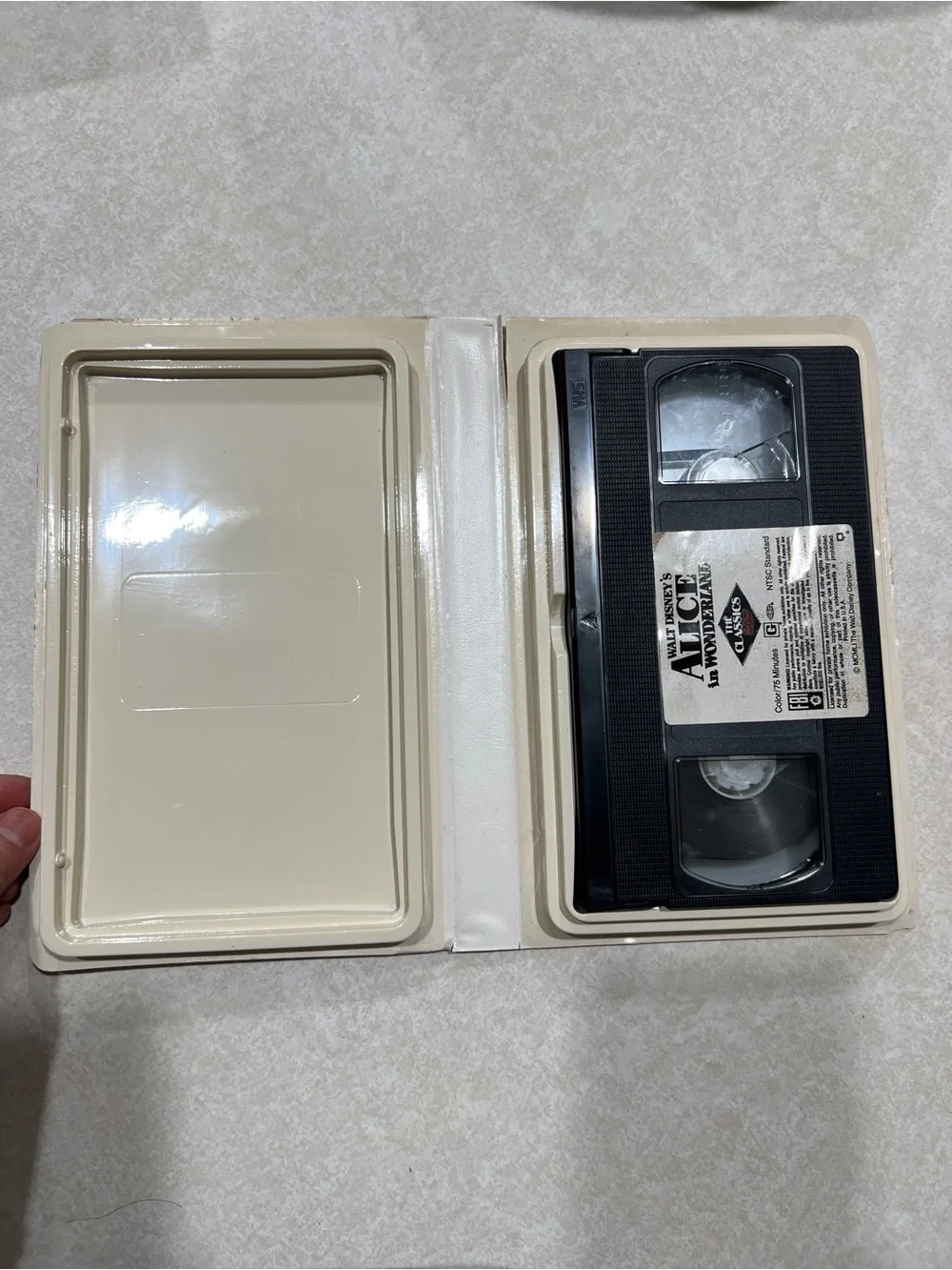 Disney Alice in Wonderland VHS tape